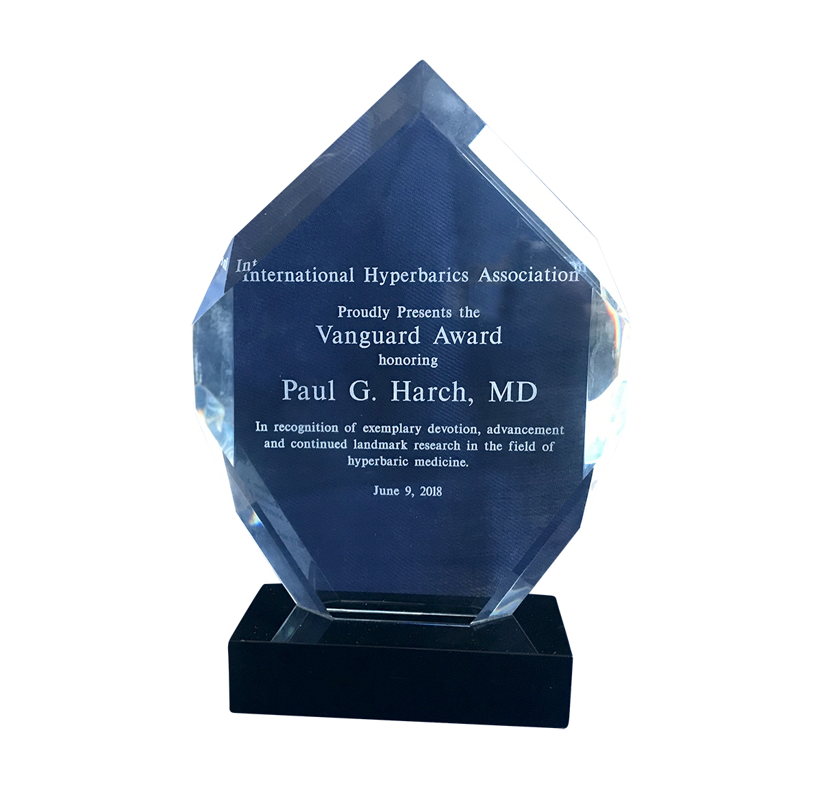 hbot hyperbarics association vanguard award
